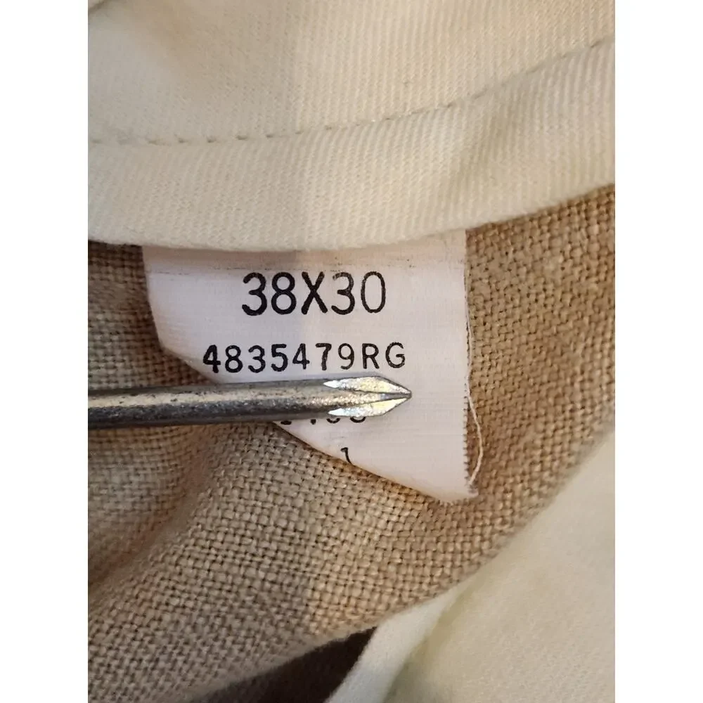 Polo Ralph Lauren Men's Beige Pleated Linen Pants Straight Leg Reg